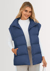 PRETTYGARDEN Women's Puffer Vest Fall Casual Stand Collar Lightweight Sleeveless Zip Up Padded Jackets Outerwear