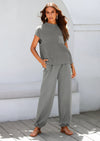 PRETTYGARDEN Womens Two Piece Outfits Sweater Sets Knit Pullover Tops And High Waisted Pants Matching Tracksuit Sweatsuit Set