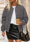 PRETTYGARDEN Women's Quilted Bomber Jacket Fall Fashion Lightweight Cropped Zip up Outerwear Winter Puffer Coats Pockets
