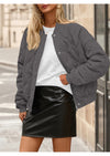 PRETTYGARDEN Women's Quilted Bomber Jacket Fall Fashion Lightweight Cropped Zip up Outerwear Winter Puffer Coats Pockets