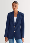 PRETTYGARDEN Blazers for Women Business Casual Long Sleeve Lapel Open Front Suit Jacket Work Blazer with Pockets