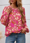 PRETTYGARDEN Women's Floral Button Down Blouse Fall Fashion Dressy Casual Long Sleeve Oversized Shirts Top Boho Clothes