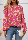 PRETTYGARDEN Women's Floral Button Down Blouse Fall Fashion Dressy Casual Long Sleeve Oversized Shirts Top Boho Clothes