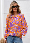 PRETTYGARDEN Women's Floral Button Down Blouse Fall Fashion Dressy Casual Long Sleeve Oversized Shirts Top Boho Clothes