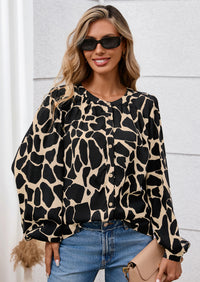 PRETTYGARDEN Women's Floral Button Down Blouse Fall Fashion Dressy Casual Long Sleeve Oversized Shirts Top Boho Clothes