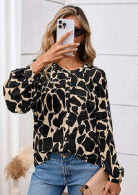 PRETTYGARDEN Women's Floral Button Down Blouse Fall Fashion Dressy Casual Long Sleeve Oversized Shirts Top Boho Clothes