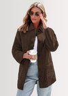 PRETTYGARDEN Women's Winter Faux Fur Coats Long Sleeve Lapel Button Down Pockets Fleece Sherpa Jacket Casual Trendy Outerwear