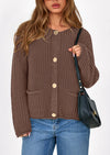 PRETTYGARDEN Cardigan Sweaters for Women Trendy Oversized Knit Chunky Button Cardigans Fall Winter Outfits with Pockets