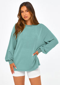 PRETTYGARDEN Women's Long Sleeve Tee Shirts Spring Fall Trendy Clothes Casual Loose Crewneck Ribbed Blouse Tunic Tops