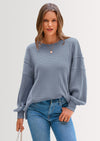 PRETTYGARDEN Oversized Sweatshirt for Women Fashion Crewneck Long Sleeve Pullover Waffle Knit Tops Fall Trendy Clothes