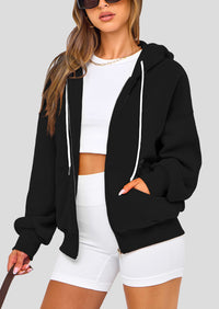 Zip Up Long Sleeve Loose Fit Y2K Casual Hoodies Cardigan