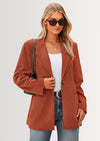 PRETTYGARDEN Women's Winter Corduroy Blazers Jackets Dressy Casual Ribbed Long Sleeve Lapel Fashion Work Business Outerwear