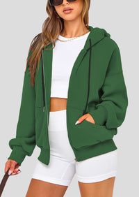 Zip Up Long Sleeve Loose Fit Y2K Casual Hoodies Cardigan