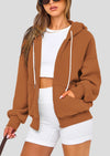 PRETTYGARDEN Women's Fall Oversized Hoodies Sweatshirt Long Sleeve Zip Up Pockets Loose Fit Y2K Winter Jackets Coat