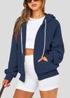 PRETTYGARDEN Women's Fall Oversized Hoodies Sweatshirt Long Sleeve Zip Up Pockets Loose Fit Y2K Winter Jackets Coat
