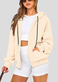 Zip Up Long Sleeve Loose Fit Y2K Casual Hoodies Cardigan