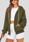 PRETTYGARDEN Women's Fall Oversized Hoodies Sweatshirt Long Sleeve Zip Up Pockets Loose Fit Y2K Winter Jackets Coat