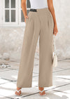 Wide Leg High Waisted Business Casual Work Pants