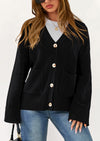 PRETTYGARDEN Women's Oversized Cardigan Sweaters Trendy Chunky Knit Long Sleeve V Neck Button Down Fall Winter Outfits