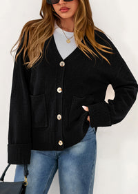 PRETTYGARDEN Women's Oversized Cardigan Sweaters Trendy Chunky Knit Long Sleeve V Neck Button Down Fall Winter Outfits
