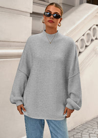 PRETTYGARDEN Women's Fall Oversized Sweaters Chunky Knit Mock Neck Long Sleeve Casual Trendy Pullover Winter Clothes PRETTYGARDEN