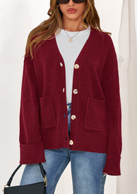 PRETTYGARDEN Women's Oversized Cardigan Sweaters Trendy Chunky Knit Long Sleeve V Neck Button Down Fall Winter Outfits