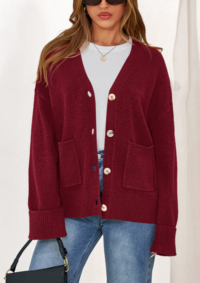 PRETTYGARDEN Women's Oversized Cardigan Sweaters Trendy Chunky Knit Long Sleeve V Neck Button Down Fall Winter Outfits