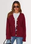 PRETTYGARDEN Women's Oversized Cardigan Sweaters Trendy Chunky Knit Long Sleeve V Neck Button Down Fall Winter Outfits