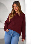 PRETTYGARDEN Womens Fall Long Sleeve Sweater Crew Neck Fuzzy Loose Fit Chunky Knit Oversized Pullover Sweaters Going Out Tops PRETTYGARDEN