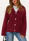 PRETTYGARDEN Women's Oversized Cardigan Sweaters Trendy Chunky Knit Long Sleeve V Neck Button Down Fall Winter Outfits