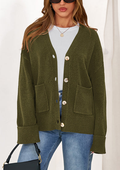 PRETTYGARDEN Women's Oversized Cardigan Sweaters Trendy Chunky Knit Long Sleeve V Neck Button Down Fall Winter Outfits