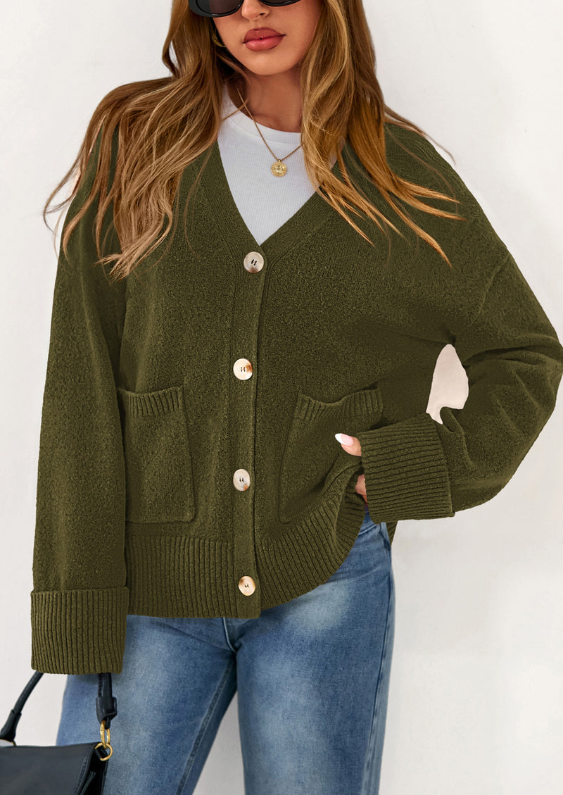 PRETTYGARDEN Women's Oversized Cardigan Sweaters Trendy Chunky Knit Long Sleeve V Neck Button Down Fall Winter Outfits