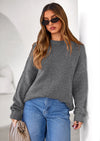 PRETTYGARDEN Womens Fall Long Sleeve Sweater Crew Neck Fuzzy Loose Fit Chunky Knit Oversized Pullover Sweaters Going Out Tops PRETTYGARDEN