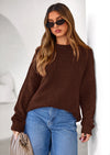 PRETTYGARDEN Womens Fall Long Sleeve Sweater Crew Neck Fuzzy Loose Fit Chunky Knit Oversized Pullover Sweaters Going Out Tops PRETTYGARDEN