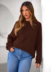 PRETTYGARDEN Womens Fall Long Sleeve Sweater Crew Neck Fuzzy Loose Fit Chunky Knit Oversized Pullover Sweaters Going Out Tops PRETTYGARDEN