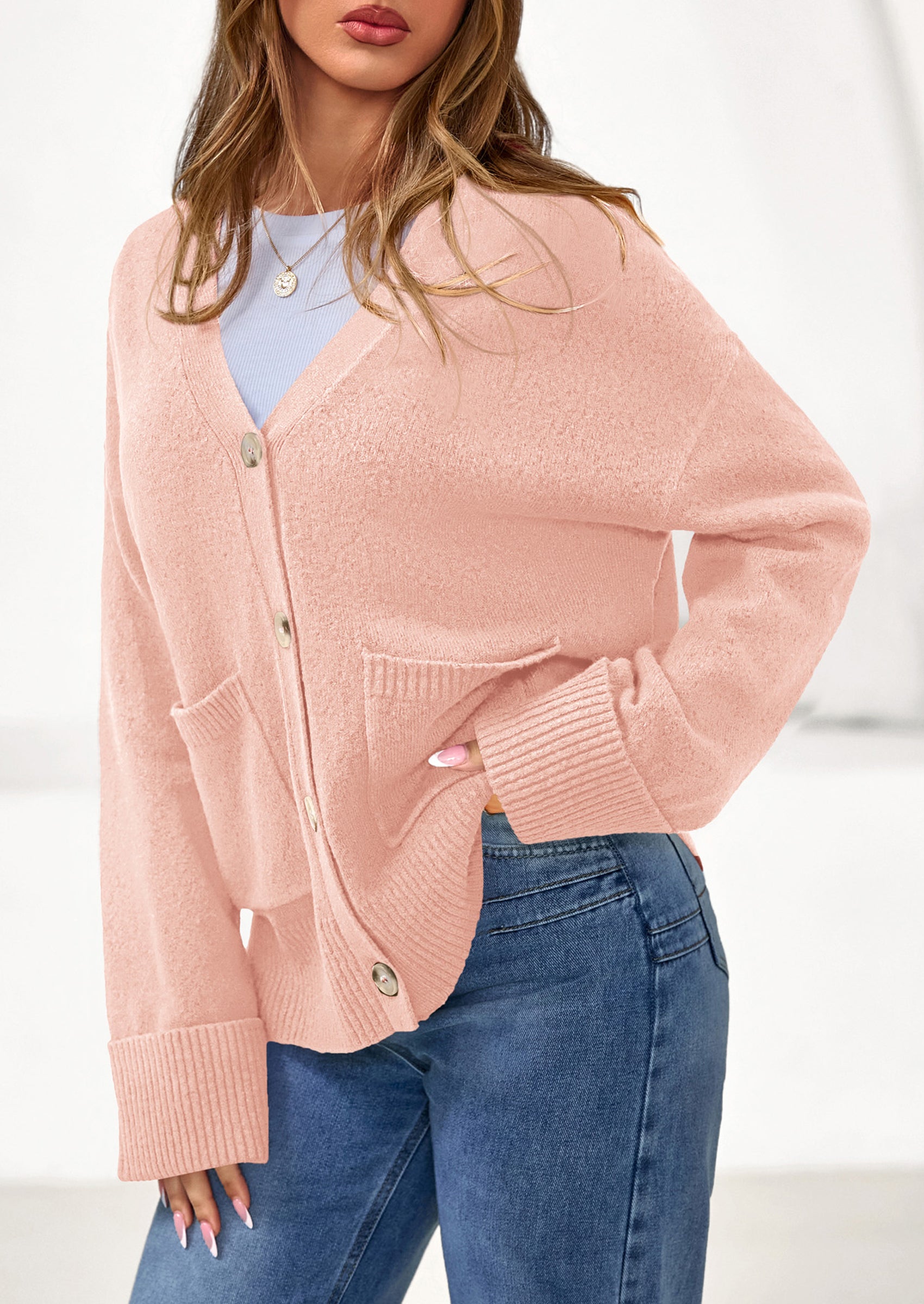 PRETTYGARDEN Women's Oversized Cardigan Sweaters Trendy Chunky Knit Long Sleeve V Neck Button Down Fall Winter Outfits