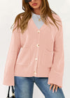 PRETTYGARDEN Women's Oversized Cardigan Sweaters Trendy Chunky Knit Long Sleeve V Neck Button Down Fall Winter Outfits
