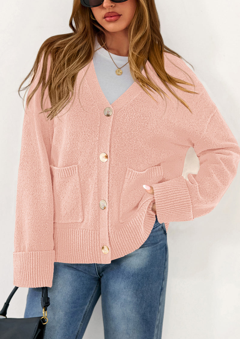 PRETTYGARDEN Women's Oversized Cardigan Sweaters Trendy Chunky Knit Long Sleeve V Neck Button Down Fall Winter Outfits
