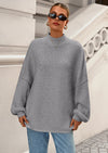 PRETTYGARDEN Women's Fall Oversized Sweaters Chunky Knit Mock Neck Long Sleeve Casual Trendy Pullover Winter Clothes PRETTYGARDEN