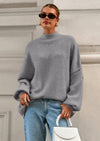 PRETTYGARDEN Women's Fall Oversized Sweaters Chunky Knit Mock Neck Long Sleeve Casual Trendy Pullover Winter Clothes PRETTYGARDEN