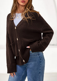 PRETTYGARDEN Women's Oversized Cardigan Sweaters Trendy Chunky Knit Long Sleeve V Neck Button Down Fall Winter Outfits