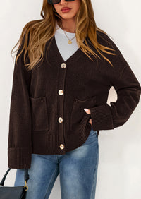 PRETTYGARDEN Women's Oversized Cardigan Sweaters Trendy Chunky Knit Long Sleeve V Neck Button Down Fall Winter Outfits