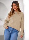 PRETTYGARDEN Womens Fall Long Sleeve Sweater Crew Neck Fuzzy Loose Fit Chunky Knit Oversized Pullover Sweaters Going Out Tops PRETTYGARDEN