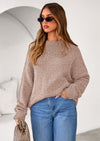 PRETTYGARDEN Womens Fall Long Sleeve Sweater Crew Neck Fuzzy Loose Fit Chunky Knit Oversized Pullover Sweaters Going Out Tops PRETTYGARDEN