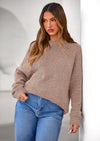 PRETTYGARDEN Womens Fall Long Sleeve Sweater Crew Neck Fuzzy Loose Fit Chunky Knit Oversized Pullover Sweaters Going Out Tops PRETTYGARDEN