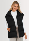PRETTYGARDEN Women's Puffer Vest Fall Casual Stand Collar Lightweight Sleeveless Zip Up Padded Jackets Outerwear