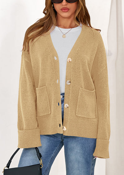 PRETTYGARDEN Women's Oversized Cardigan Sweaters Trendy Chunky Knit Long Sleeve V Neck Button Down Fall Winter Outfits