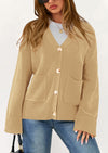 PRETTYGARDEN Women's Oversized Cardigan Sweaters Trendy Chunky Knit Long Sleeve V Neck Button Down Fall Winter Outfits