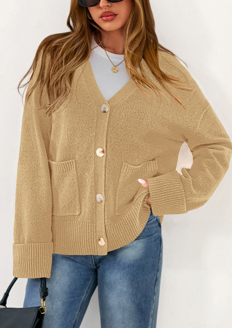 PRETTYGARDEN Women's Oversized Cardigan Sweaters Trendy Chunky Knit Long Sleeve V Neck Button Down Fall Winter Outfits