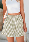 PRETTYGARDEN Womens Shorts Boxers Summer Gingham Pajama Lounge Sleep Y2K Plaid Pj Shorts Beach Bottoms